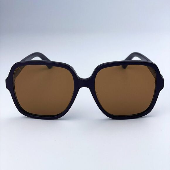 SALE! NEW Gucci GG1189S 005 Violet Brown Square Oversized Women Sunglasses main image 12